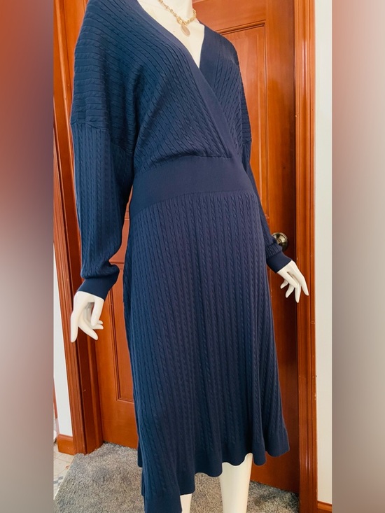 Lucky Brand Dresses & Skirts - Lucky Brand Navy Ribbed V‑Neck Maxi Dress